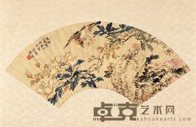 陈摩 花鸟 52×18.5cm